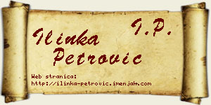 Ilinka Petrović vizit kartica
